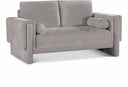 Madeline 65" Chenille Fabric Upholstered Loveseat - Grey