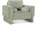 Madeline Chenille Fabric Upholstered Living Room Chair - Mint