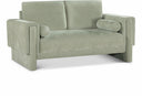 Madeline 65" Chenille Fabric Upholstered Loveseat - Mint