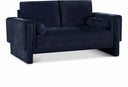 Madeline 65" Chenille Fabric Upholstered Loveseat - Blue