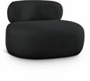 Venti Boucle Fabric Upholstered Living Room Chair - Black