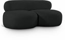 Venti 65" Boucle Fabric Upholstered Loveseat - Black