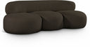 Venti 88.5" Boucle Fabric Upholstered Sofa - Brown