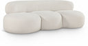 Venti 88.5" Boucle Fabric Upholstered Sofa - Cream