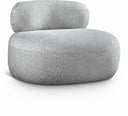 Venti Boucle Fabric Upholstered Living Room Chair - Grey