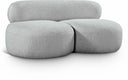 Venti 65" Boucle Fabric Upholstered Loveseat - Grey