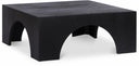 Arch Oak Wood Coffee Table - Black