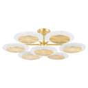 Vintage Polished Brass Topaz Semi Flush 37.75" by Corbett Lighting