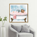 Pet in the tub - Custom Pet Portrait