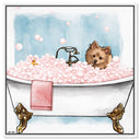 Pet in the tub - Custom Pet Portrait