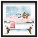 Pet in the tub - Custom Pet Portrait
