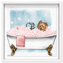 Pet in the tub - Custom Pet Portrait