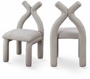 Xena Boucle Fabric Upholstered Accent Chair / Dining Chair - Taupe