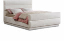 Paxton Chenille Fabric Upholstered Bed - Cream