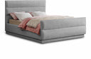 Paxton Chenille Fabric Upholstered Bed - Grey