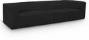 Ollie 128" Boucle Fabric Upholstered 4pc. Modular Sofa - Black
