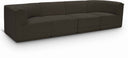 Ollie 128" Boucle Fabric Upholstered 4pc. Modular Sofa - Brown