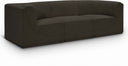 Ollie 98" Boucle Fabric Upholstered 3pc. Modular Sofa - Brown