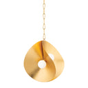Warm Silver Leaf Peony Pendant 23.5" by Corbett Lighting, view 6