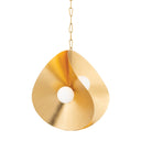 Warm Silver Leaf Peony Pendant 23.5" by Corbett Lighting, view 3