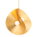 Warm Silver Leaf Peony Pendant 30" by Corbett Lighting, view 2