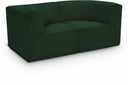 Ollie 68" Boucle Fabric Upholstered 2pc. Modular Loveseat - Green