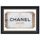 ADMIT ONE Faubourg Clean - Displayed in a shadowbox