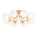 Vintage Gold Leaf Onyx Chandelier 45" by Corbett Lighting, view 3