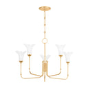 Vintage Gold Leaf Montclair Chandelier 30" by Hudson Valley