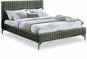 Gallo Vegan Leather Upholstered Bed - Green