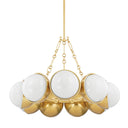 Vintage Polished Brass Althea Chandelier 34.25" by Corbett Lighting