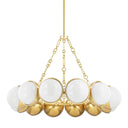 Vintage Polished Brass Althea Chandelier 34.25" by Corbett Lighting, view 4