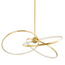 Vintage Brass Alula Chandelier 60" by Corbett Lighting, view 2