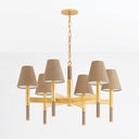 Aged Brass Lindenwood Chandelier 33.5" by Hudson Valley, view 3