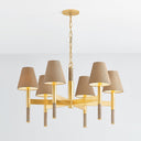 Aged Brass Lindenwood Chandelier 33.5" by Hudson Valley, view 2