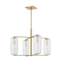 Aged Brass Pebble Chandelier 33.5" by Hudson Valley