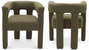 Athena Boucle Fabric Upholstered Accent - Olive