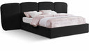 Shiloh Boucle Fabric Upholstered Bed - Black