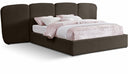 Shiloh Boucle Fabric Upholstered Bed - Brown