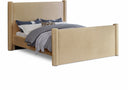 Elias Velvet Upholstered Bed - Camel