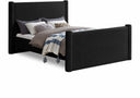 Elias Boucle Fabric Upholstered Bed - Black