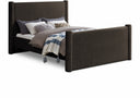 Elias Boucle Fabric Upholstered Bed - Brown