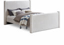 Elias Boucle Fabric Upholstered Bed - Cream