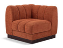 Quinn Chenille Fabric Upholstered Corner Modular Chair - Cognac