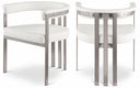 Marcello Vegan Leather Upholstered Dining Chair - Cream