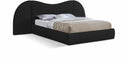 Everest Boucle Fabric Upholstered Bed - Black