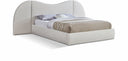 Everest Boucle Fabric Upholstered Bed - Cream