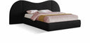 Everest Linen Textured Fabric Upholstered Bed - Black