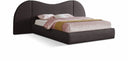 Everest Linen Textured Fabric Upholstered Bed - Brown