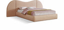 Everest Linen Textured Fabric Upholstered Bed - Tan